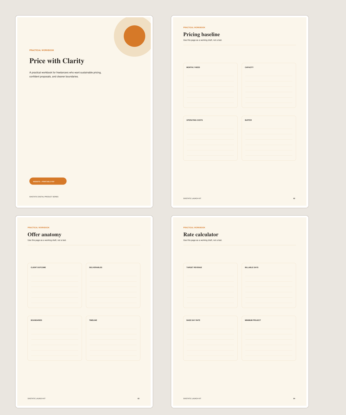Price with Clarity Workbook printable PDF preview
