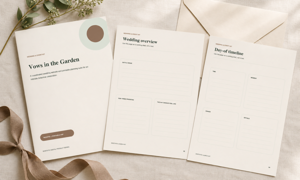 Vows in the Garden Wedding Kit
