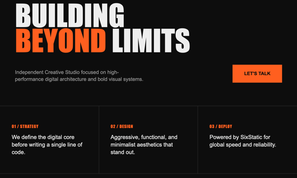 Industrial Orange Creative Studio Template