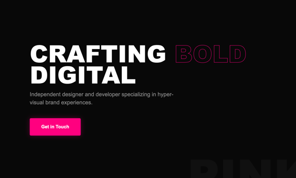 Midnight Pink Creative Portfolio Template