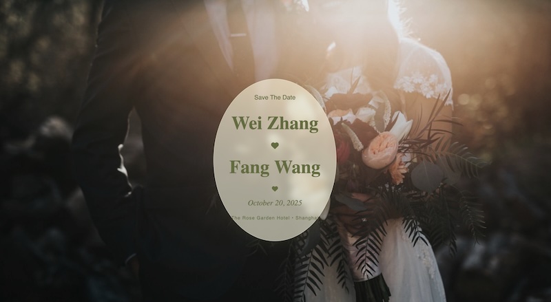 Romantic Wedding Invitation